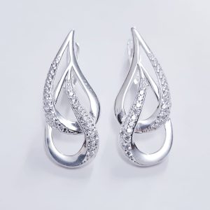 Cercei de argint 925 cu zirconii fine